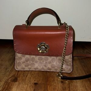 ~slightly used~ Coach Parker Top Handle Tea Rose Bag